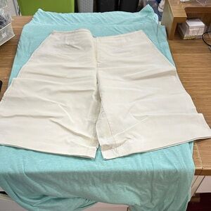 Newport News White Leather Culottes